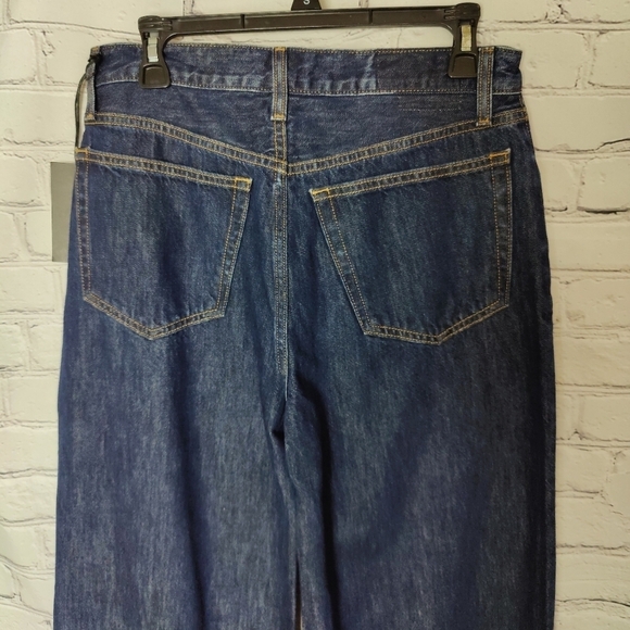 Re/Done Jeans 90's High Rise Loose Long Split Hem Size 26 Dark Indigo NWT $295 - Picture 5 of 8